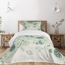 Floral Vintage Patterns Bedspread Set