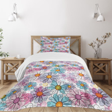 Retro Spring Grunge Bedspread Set