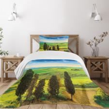 Rural Sunset in Italy Bedspread Set