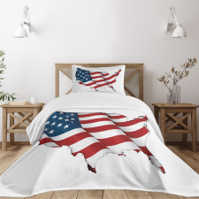 United States Flag Bedspread Set