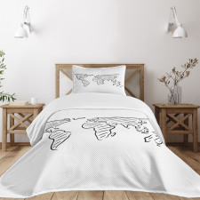 Sketch Outline Bedspread Set