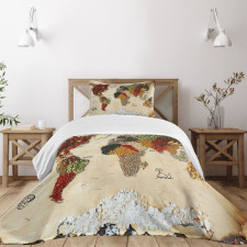 Boho Food Bedspread Set