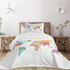 World Europe America Bedspread Set