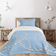 Pearl Necklace Bracelet Bedspread Set