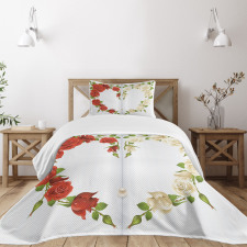 Heart Bouquet Romantic Bedspread Set
