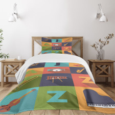 Jazz Equipment Music Bedspread Set