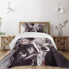 Jazz Musician Saxophone Bedspread Set