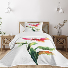 Flowering Poppy Bedspread Set