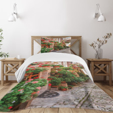 Small Medieval Town Bedspread Set