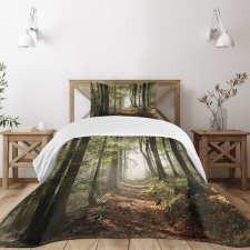 Mist Wilderness Mountain Bedspread Set