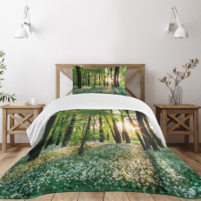 Sunny Forest Blossoms Bedspread Set