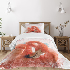 Exotic Bird Watercolor Bedspread Set