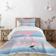 Birds in Love Lake Bedspread Set