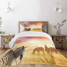 South Wild Zebra Bedspread Set