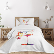 Glass Bird Vines Bedspread Set