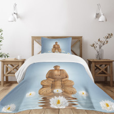 Meditation Zen Flower Bedspread Set