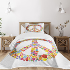Floral Peace Bedspread Set