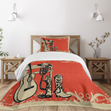 Country Music Wild West Bedspread Set