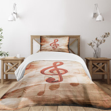 Grunge Abstract Notes Bedspread Set