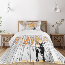 Trees Foliage Wilderness Bedspread Set