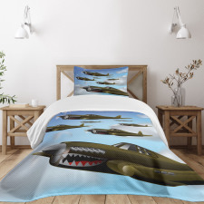 Aircrafts up in Air Bedspread Set