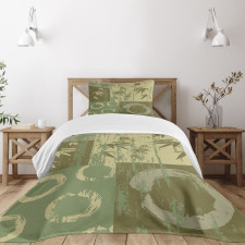 Vintage Bamboo Bedspread Set