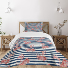 Anchor Striped Backdrop Bedspread Set