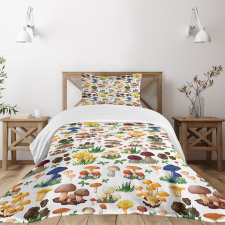 Mushrooms Wild Organic Bedspread Set