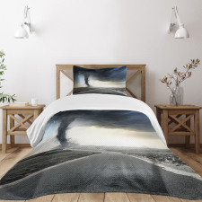 Black Tornado Funnel Gas Bedspread Set