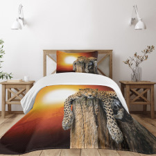 Safari Leopard on Tree Bedspread Set