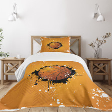 Basketball Splash Style Bedspread Set