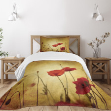 Poppy Flowers Bohemian Bedspread Set