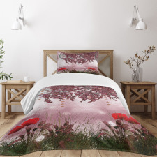 Dream Garden with Poppies Bedspread Set