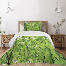 Summer Fresh Leaves Bedspread Set