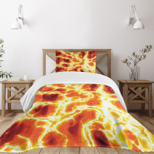 Hot Burning Lava Fire Bedspread Set