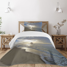 Sailing Shipt Sunset Bedspread Set