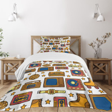 90s Theme Retro Bedspread Set