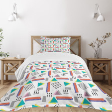 Old Retro Style Pattern Bedspread Set