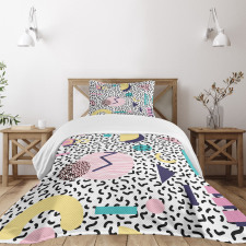 Retro Geometric Shapes Bedspread Set