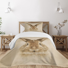 Dots Bunny Geometric Bedspread Set