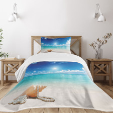 Seashells Tropical Beach Bedspread Set