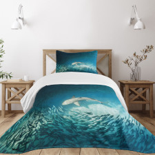 Animals Teal Wildlife Bedspread Set