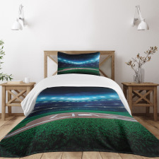 Baseball Stadium Night Bedspread Set