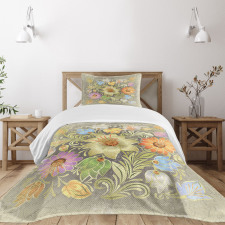 Vintage Bouquet Bridal Bedspread Set