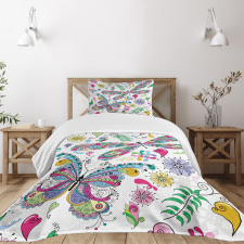 Paisley Dragonfly Bedspread Set