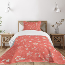 Moon and Stars Space Kid Bedspread Set