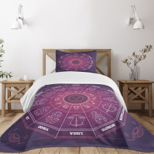 Colorful Astrology Signs Bedspread Set