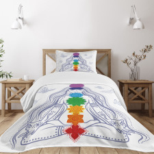 Yoga Meditation Lotus Pose Bedspread Set