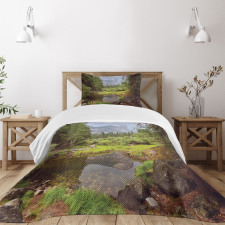 Spring Forest Mountain Bedspread Set