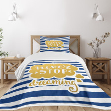 Maritime Vintage Navy Bedspread Set